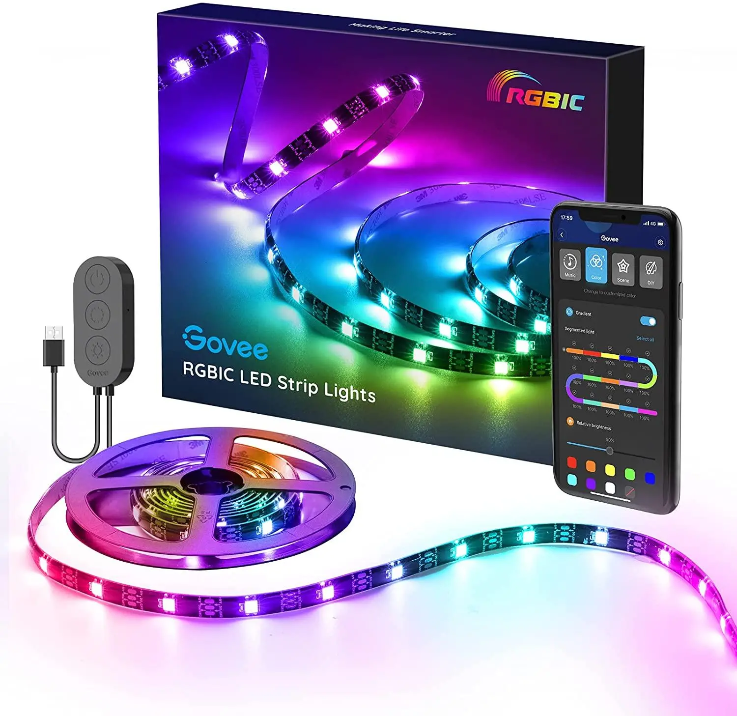 Product image for RGBIC LED Strip, 2m