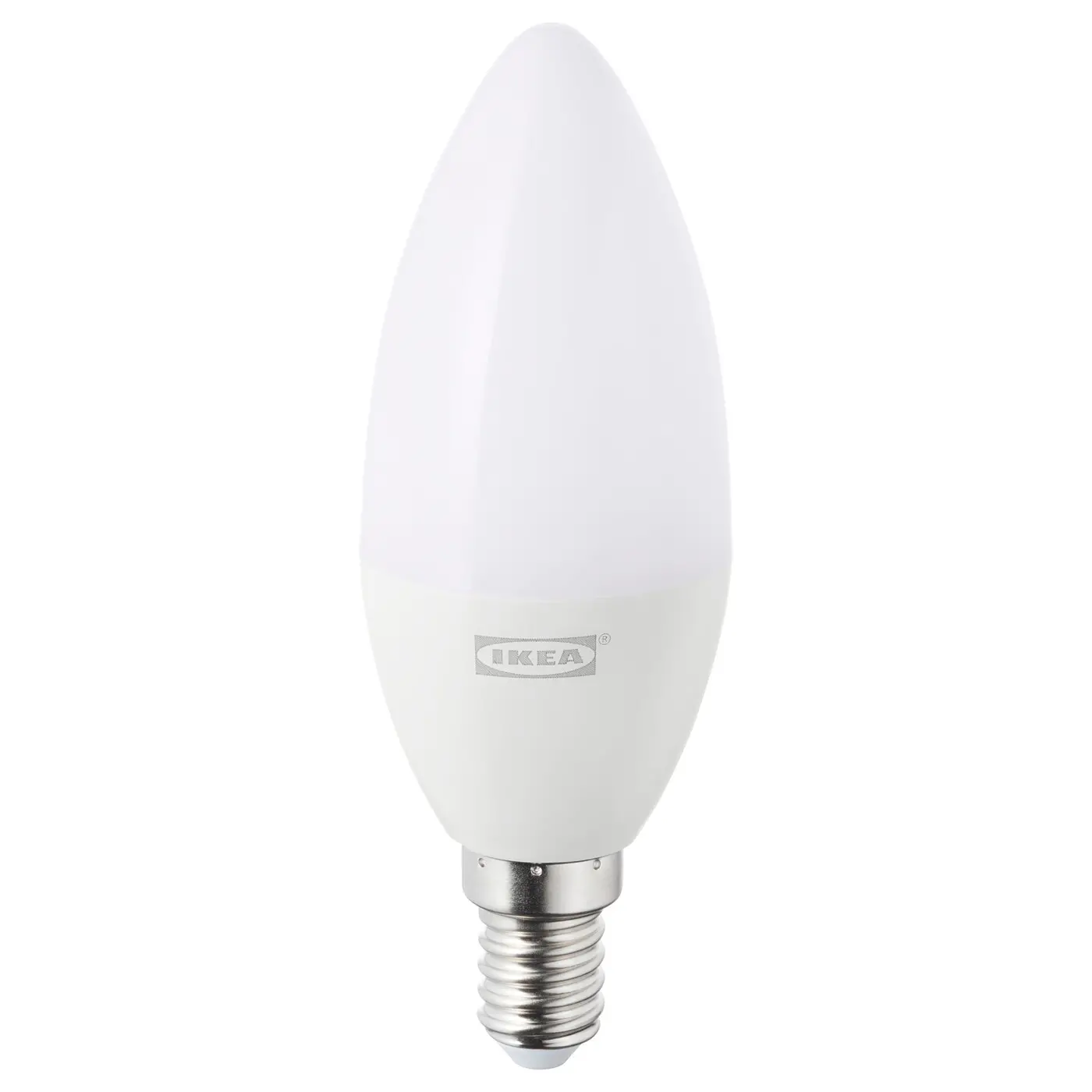 Product image for Tradfri LED bulb E12 400 lumen, wireless dimmable warm white, chandelier opal