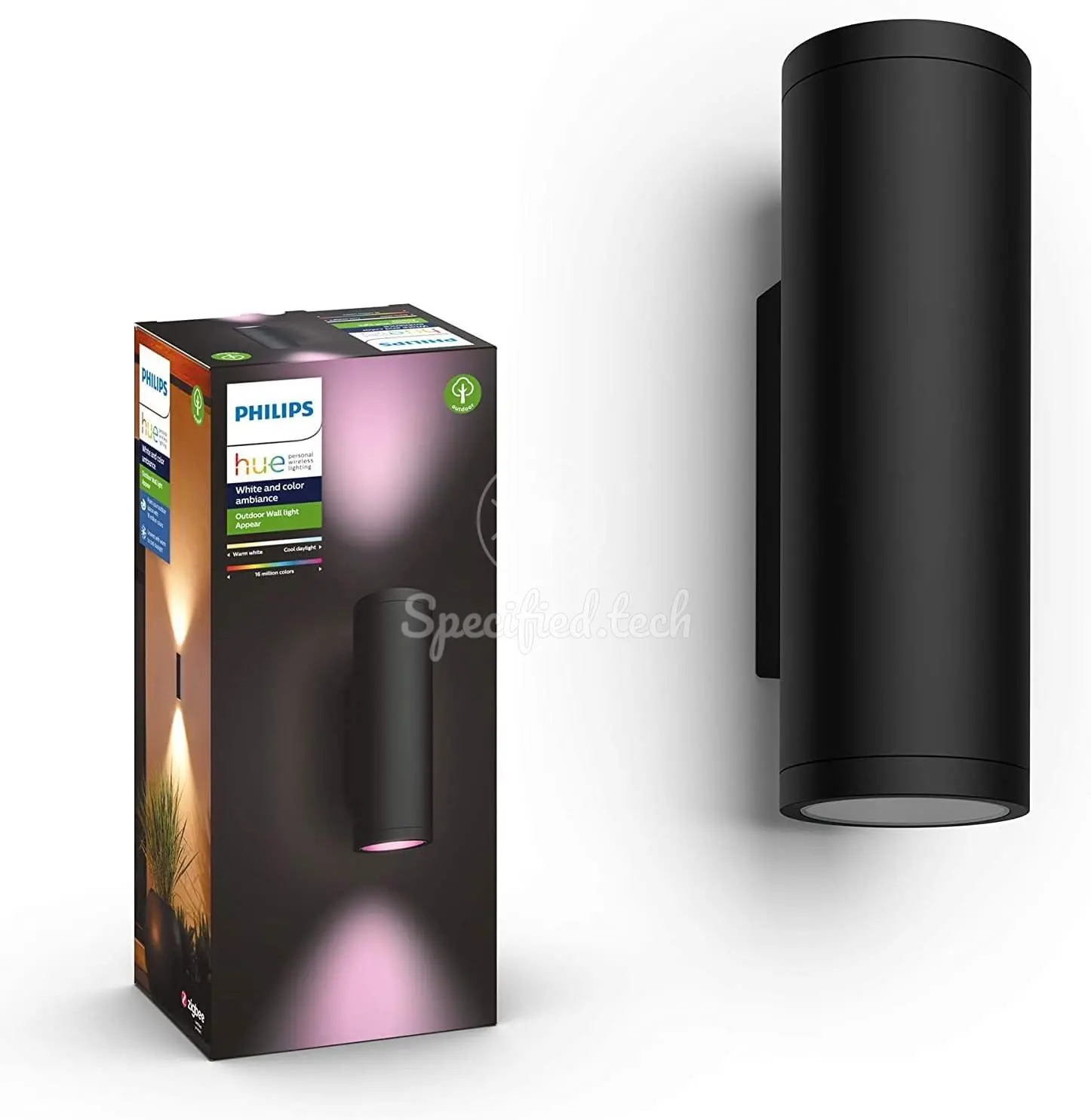 Product image for Hue Appear Outdoor Wall Light (Black)