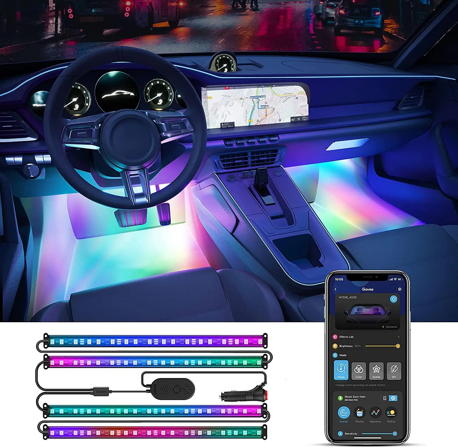 Product image for Govee RGBIC Car LED Strip