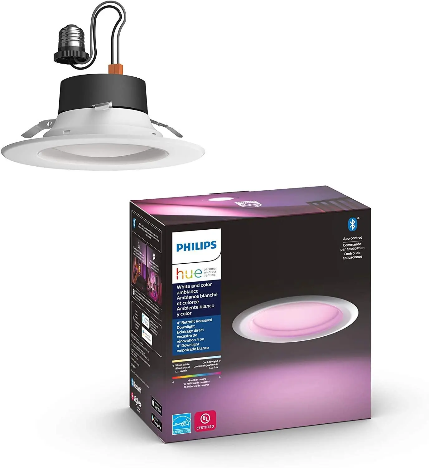 Product image for Hue Recessed Spotlight Milliskin (Square White)