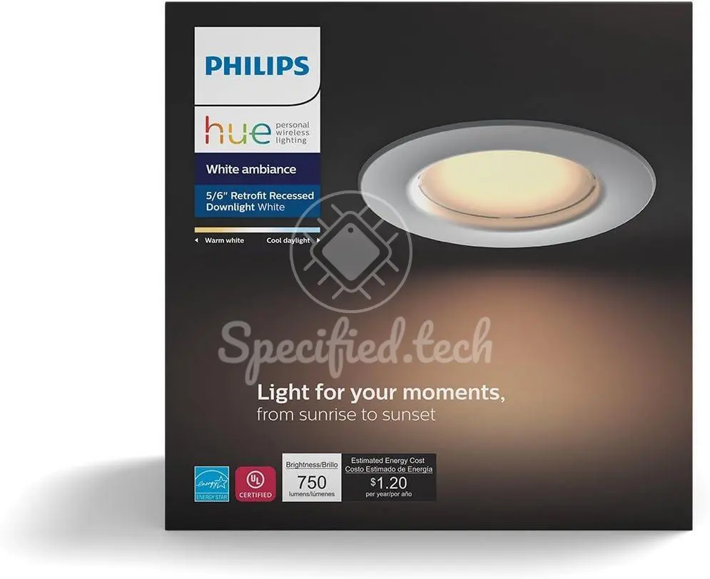 Product image for Hue White Ambiance Dimmable LED Smart Retrofit Recessed 5/6” Downlight