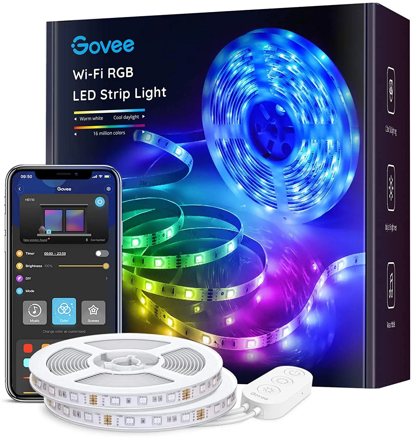 Product image for Smart WiFi RGB LED Strip 2x5m