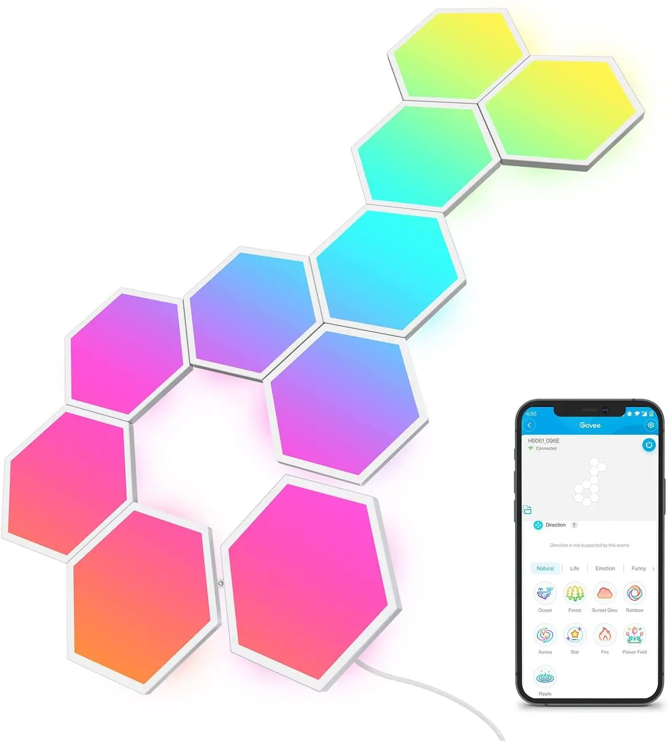 Product image for Glide LED Hexa Light Panels WiFi