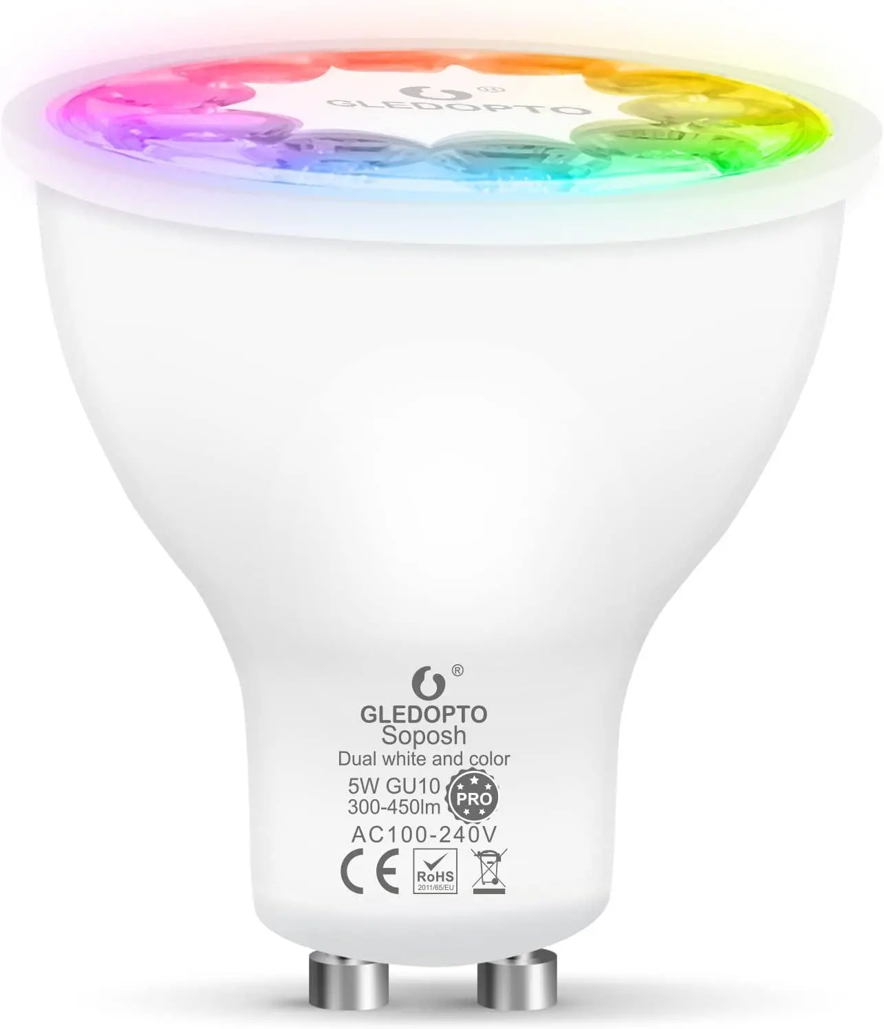 Product image for 5W GU10 Dual White And Color Spotlight Pro