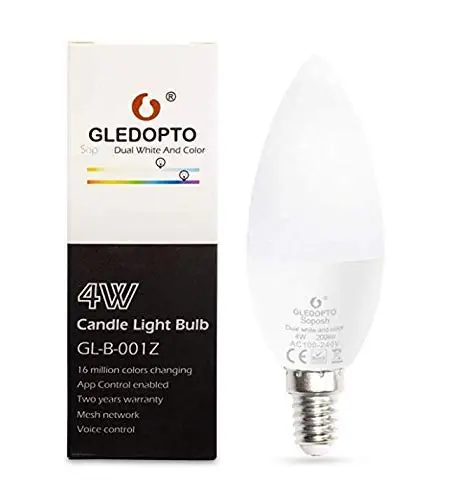 Product image for 4W Dual White And Color Candle Bulb