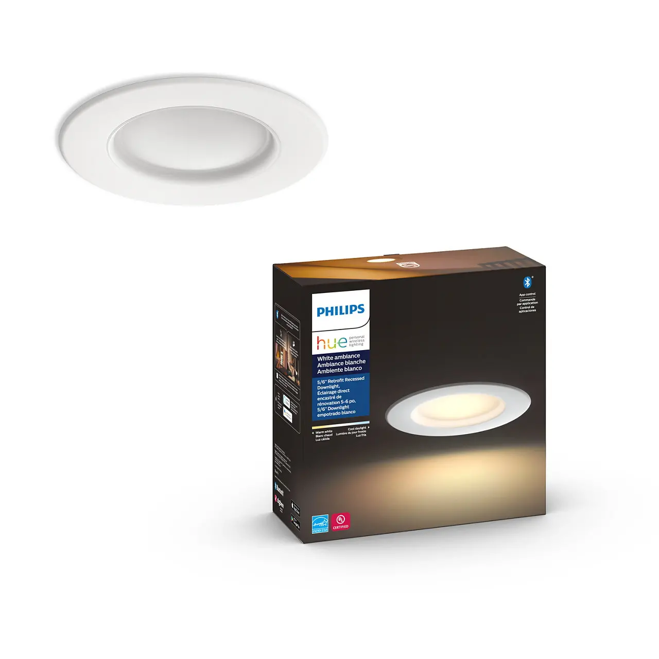 Product image for Hue Downlight 5/6 inch White Ambiance